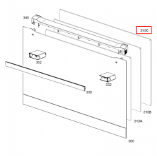 Стекло двери духовки Electrolux/AEG/Zanussi - 5616620091