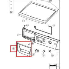 Передняя крышка ёмкости для порошка (лотка дозатора моющих средств) для стиральной машины Beko (Беко) - 2828118014