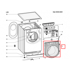 Люк в сборе (стекло люка в сборе с обрамлением) для стиральной машины Hotpoint-Ariston (Аристон) 256746