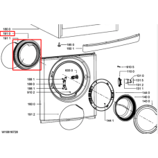 Манжета люка (уплотнитель двери) для стиральной машины Whirlpool (Вирпул) 481246068633
