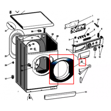 Люк в сборе (стекло люка в сборе с обрамлением) для стиральной машины Hotpoint-Ariston (Аристон) 266338