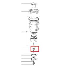 Нож для блендера Moulinex (Мулинекс) в сборе с прокладкой - MS-0A11390, MS-650070, MS-0A11391