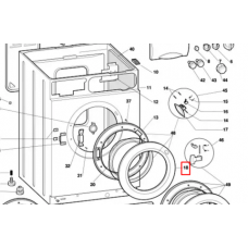 Обрамление люка для стиральной машины Indesit (Индезит) 057569