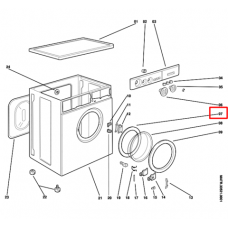 Обрамление люка внутреннее для стиральной машины Indesit (Индезит) 041056